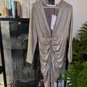 IRO Gold Dress (New, Unworn), Size 8